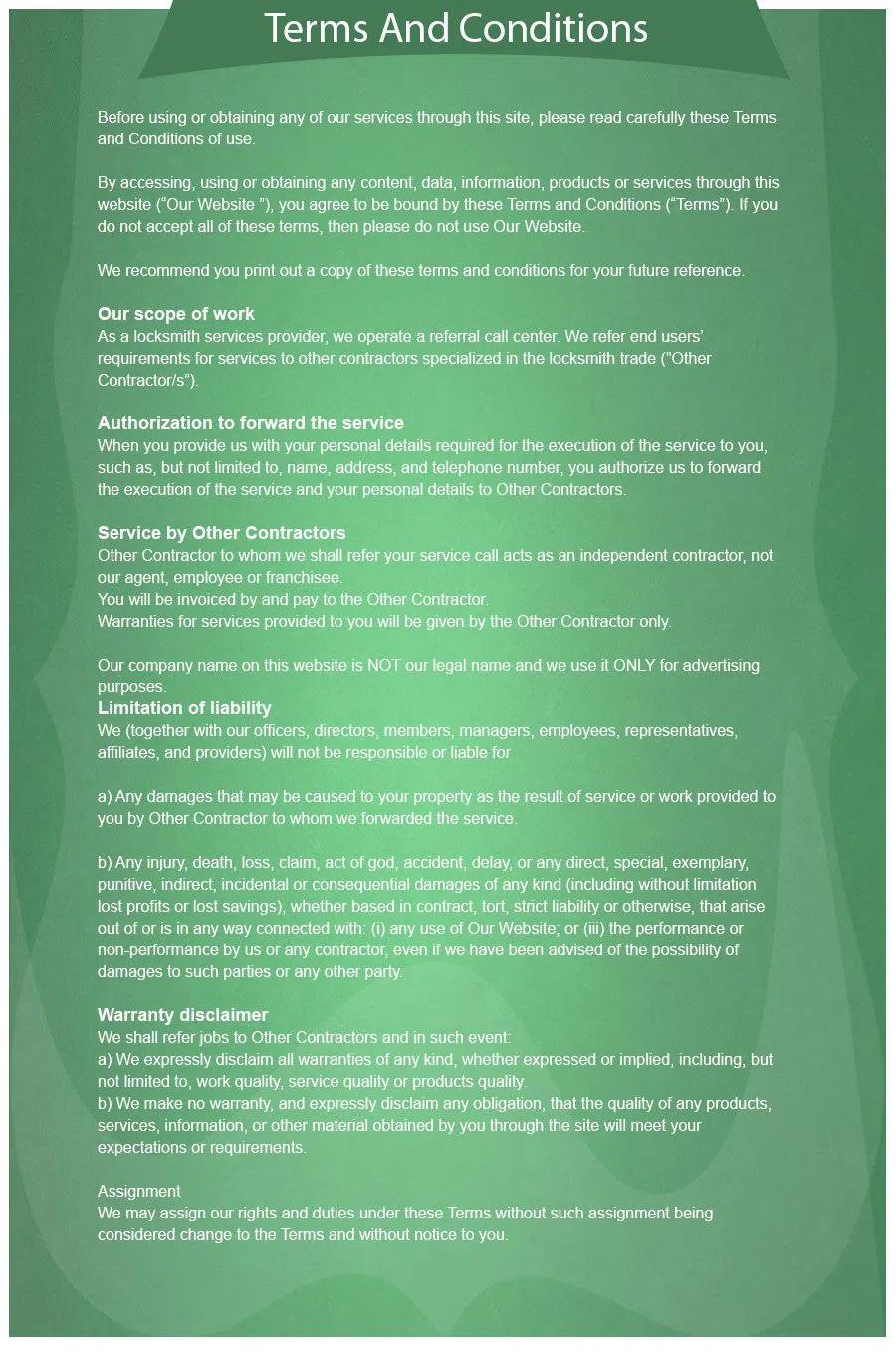 Burbank Locksmith Service Burbank, CA 818-737-2246 - terms-and-condition-68-16mod